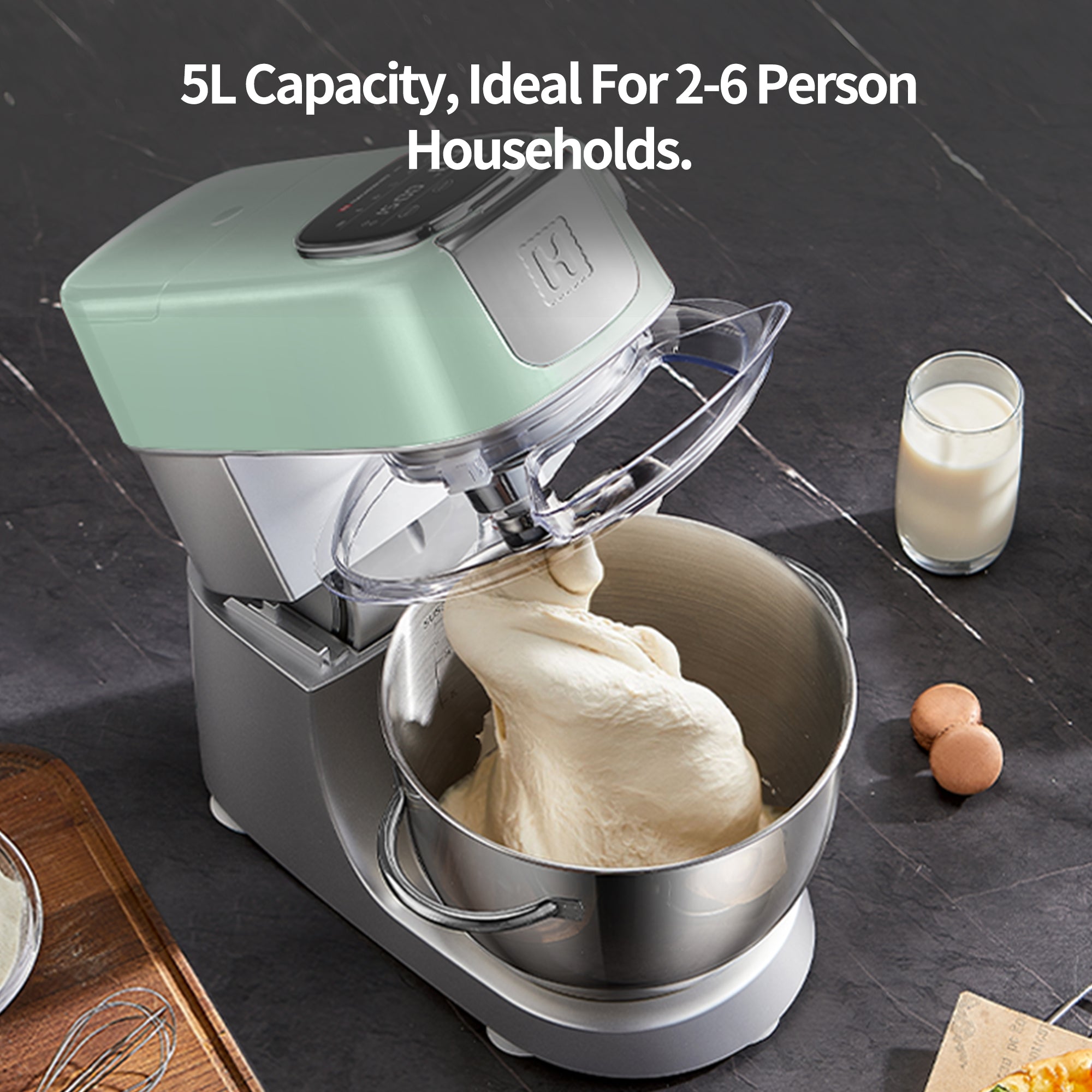 Hauswirt® M5 5.3Qt 11 Speeds Tilt-Head Mixers Kitchen Electric Stand Mixer Green Color