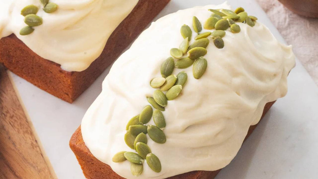 Pumpkin Spice Loaf with Maple Cream Cheese Glaze