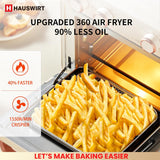 Hauswirt® K3, 19Qt Air Fryer Conventional Oven K3,10-in-1 Combo,Extra Capacity Air Fryer,Baking and Frying Integrated,1250 Watts,150°F - 450°F,Non-Stick, Stainless Steel,Online Recipe Booklet