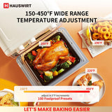 Hauswirt® K3, 19Qt Air Fryer Conventional Oven K3,10-in-1 Combo,Extra Capacity Air Fryer,Baking and Frying Integrated,1250 Watts,150°F - 450°F,Non-Stick, Stainless Steel,Online Recipe Booklet